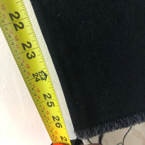 Nili Lotan Womens High Waisted Skinny Cropped Raw Hem Jeans Black Size 27 - Picture 6 of 7